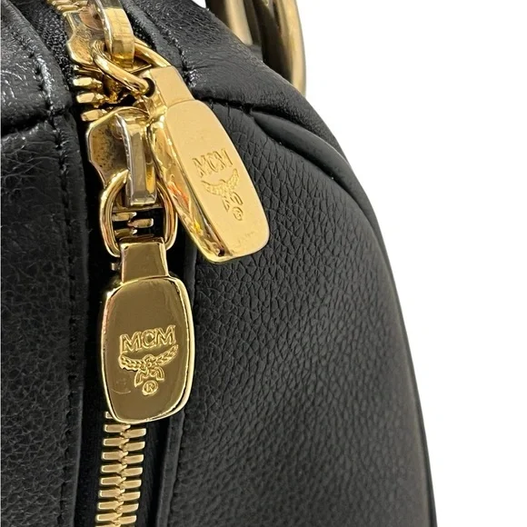 MCM Black Leather Boston Bag - Picture 7 of 15